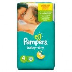 PAMPERS BABY DRY T4 LOT 2X62 KLL 4015400602293