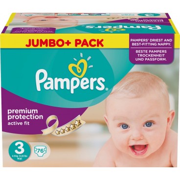 PAMPERS ACTVE FIT JUMBO TAILLE 3 76 COUCHES