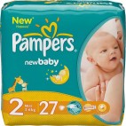 PAMPERS NEW BABY DRY TAILLE 2 (6*27) 162 COUCHES