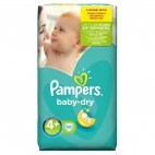 PAMPERSBABY DRY TAILLE 4+ 112COUCHES (2X56)
