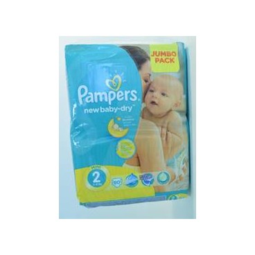 pampers new baby dry t2 lot (2*80 couches) 160 couches