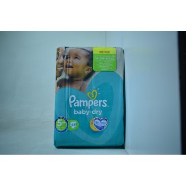 PAMPERS BABY DRY TAILLE 5 PLUS- 2X43 COUCHES