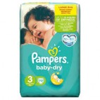 PAMPERS BABY DRY T3 70 COUCHES