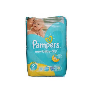 pampers new baby dry t2 ( 2*68couches ) 136 couches