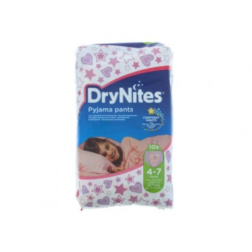 couches HUGGIES DRYNITES FILLES 4 - 7 ans 10'S (NEW PACK) PAR 3(EN,FR,CH,NL,IT,DE,AT,ES,PT,RU)