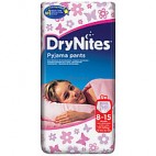 couches HUGGIES DRYNITES FILLES 8 - 15 ANS 9'S (NEW PACK) PAR 3 (EN,FR,NL,IT,PL,SK,HU,RU,UA)  