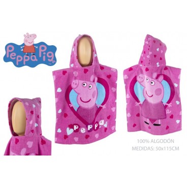 PONCHO 50X115CM - PEPPA PIG ( 6 PIECES)