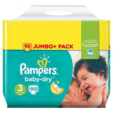 PAMPERS BABY DRY T3 X 90 COUCHES kll 8001090268594