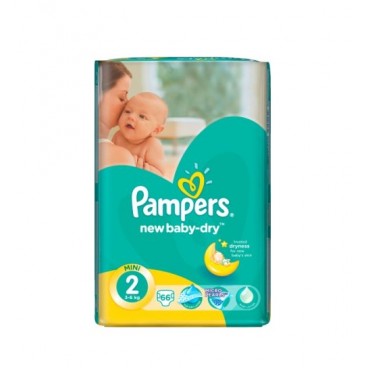 PAMPERS NEW BABY DRY T2 (2 X 66)