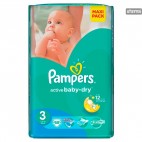 PAMPERS ACTIVE BABY DRY T3 (2X68C)