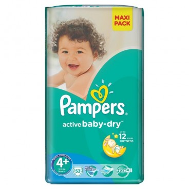 PAMPERS ACTIVE BABY DRY T4+ (3X53C)