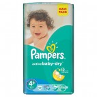 PAMPERS ACTIVE BABY DRY T4+ (3X53C)