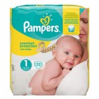 PAMPERS NEW BABY T1 PREMIUM PROTECTION LOTS DE 4 X22COUCHES