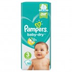PAMPERS BABY DRY T3 LOT 2X50 KLL4015400903253