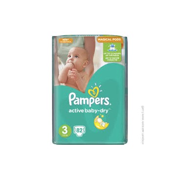 PAMPERS ACTIVE BABY DRY T3 2X82C