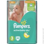 PAMPERS ACTIVE BABY DRY T3 2X82C