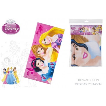 SERVIETTE DE PLAGE 70X140 - PRINCESSES ( 6 PIECES)