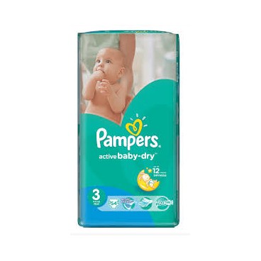 PAMPERS ACTIVE BABY DRY T3 3X54