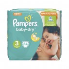 pampers baby dry t3 lots 3x34