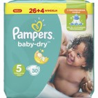 PAMPERS BABY DRY T5 LOT 3X30 KLL 8001090336538