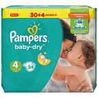 PAMPERS BABY DRY T4 LOT 3X34 KLL 8001090336453