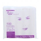 SIMPLY COTTON ROND COSMETIC PADS 500'S par 6
