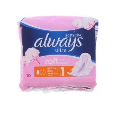 ALWAYS SENSITIVE 10'S NORMAL PLUS AVEC AILETTES CDT 20