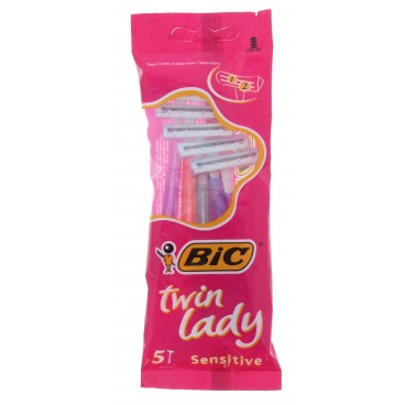 BIC TWIN LADY DISPOSABLE RASOIR SENSITIVE 5'S  x 20
