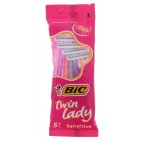 BIC TWIN LADY DISPOSABLE RASOIR SENSITIVE 5'S  x 20