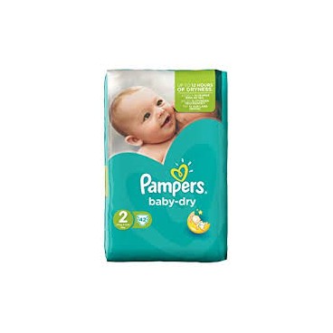PAMPERS BABY DRY T2 3X42 COUCHES
