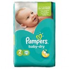 PAMPERS BABY DRY T2 3X42 COUCHES