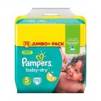PAMPERS BABY DRY T5 LOT 2X72 KLL 8001090447470