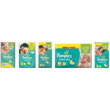PACK PAMPERS BABY DRY RU 35 (10 T2 x144  - 5 T4+ X 92 - 10T4 X 120  - 10T5 X 108)