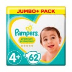 PAMPERS PREMIUM PROTECTION T4 PLUS LOT 2X62 8001090609533