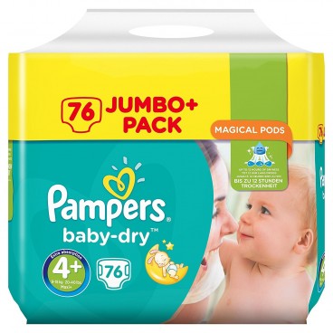 pampers baby dry t4+  x 76 couches