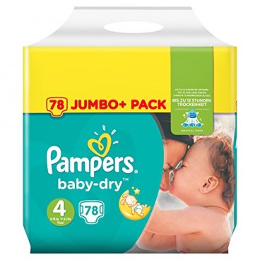 PAMPERS BABY DRY T4 X 78 COUCHES KLL 4015400833796