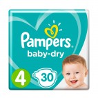 PAMPERS BABY DRY T4 3X30 COUCHES KLL 8001090052124