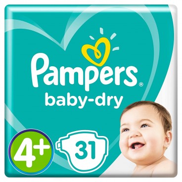 PAMPERS BABY DRY T4+ 4X31 KLL 8001090336477