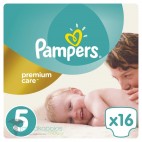 PAMPERS PREMIUM CARE T5 *6X16 COUCHES