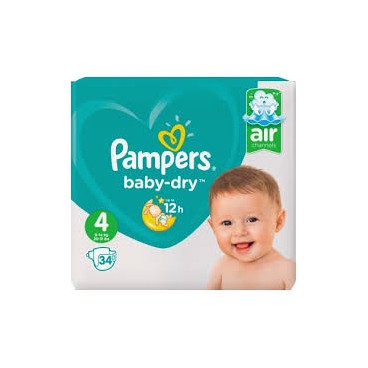 PAMPERS BABY DRY T4 4X34