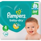 PAMPERS BABY DRY T4 4X34