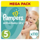 PAMPERS ACTIVE BABY DRY TAILLE 5 110 COUCHES