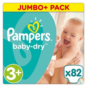 PAMPERS ACTIVE BABY DRY 3+ X 82 COUCHES