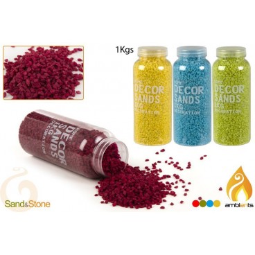 POT 1 KG DE PIERRE COULEUR DÉCORATION - 4 ASS ( 8 PIECES)