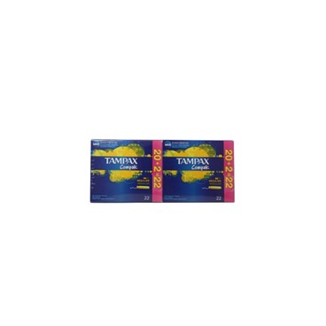 TAMPON TAMPAX COMPAK LOT 2X22 U. REGULAR CARTON DE 6 LOTS KLL 4015400727637
