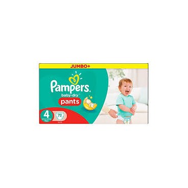 PAMPERS BABY DRY PANTS T4 X 72 COUCHES