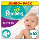 PAMPERS ACTIVE FIT T4+ X 62 COUCHES