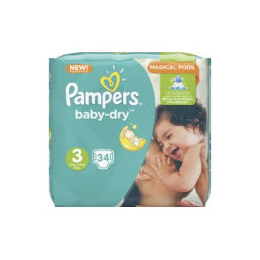 PAMPERS BABY DRY T3 4X34