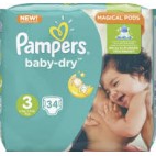 PAMPERS BABY DRY T3 4X34