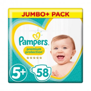 PAMPERS PREMIUM PROTECTION T5+ X 58 COUCHES